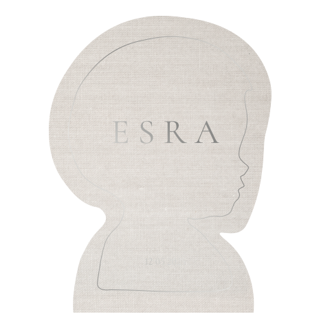 Geboortekaartje hoofdje baby