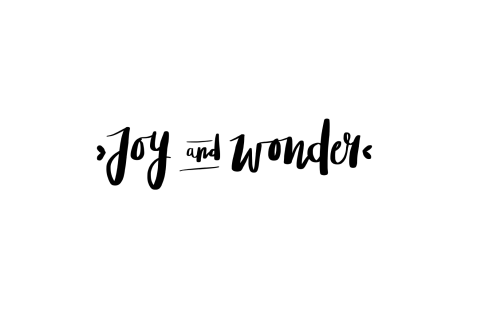 Kerstkaart joy and wonder