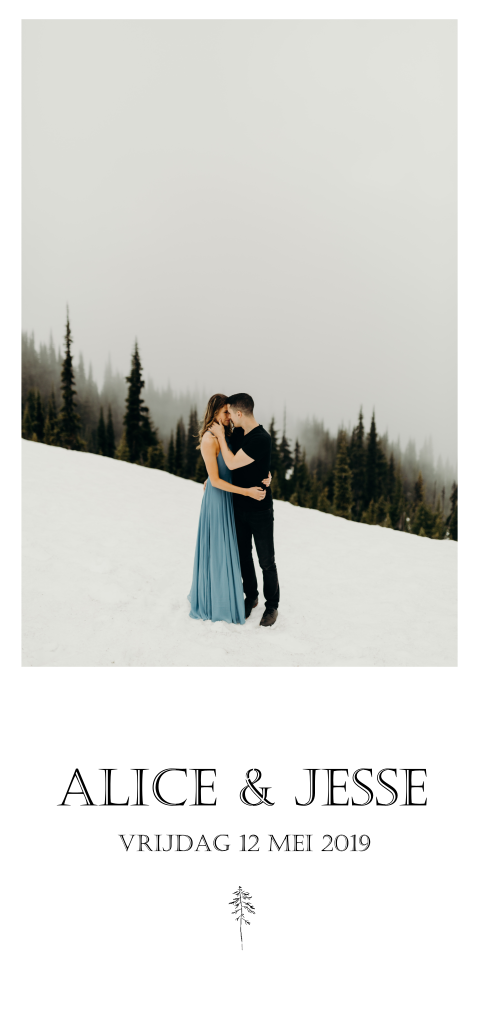 Trouwkaart Dennenboom