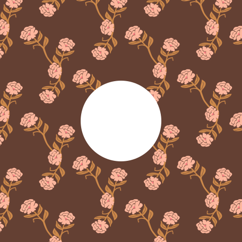 Geboortekaartje stans rondje retro bloemen