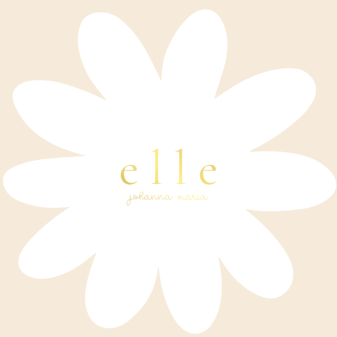 Geboortekaartje bloem foliedruk