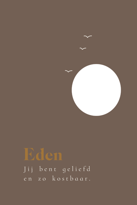 Geboortekaartje stans vorm zon