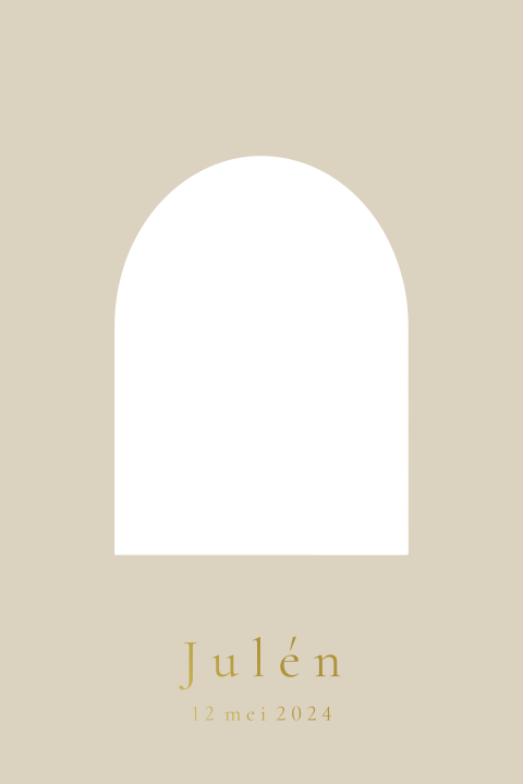 Geboortekaartje dubbel boog stans