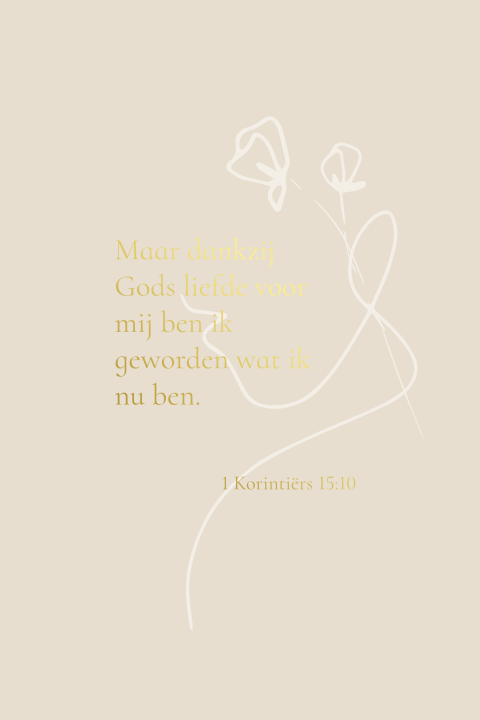 Poster vrouw lijn goudfolie