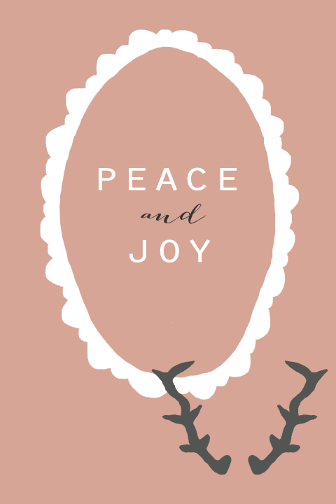 Kerstkaarto peace and joy