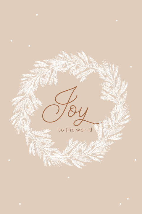 Kerstkaart Joy krans