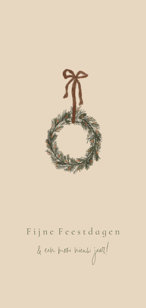 Kerstkaart krans