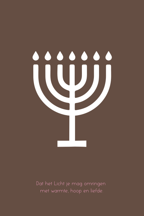 Kerstkaart stans Menorah 