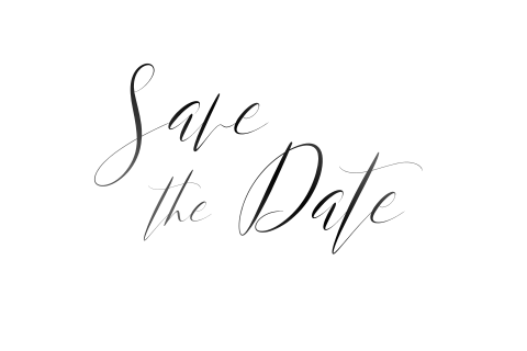 Save the date kaart zwart folie
