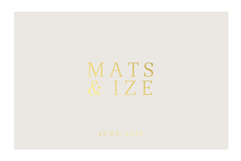 Geboortekaartje Kader naturel foliedruk tweeling