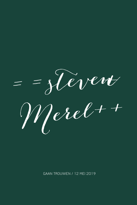 Trouwkaart Eenvoud