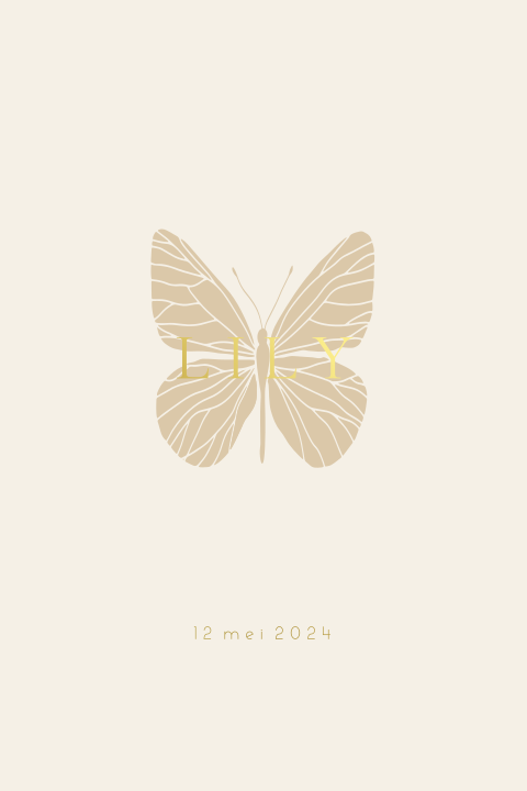 Geboortekaartje vlinder