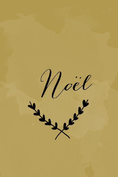 Kerstkaart watercolor Noel