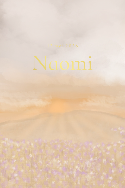 Geboortekaartje Naomi zon en lente