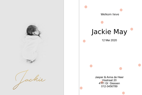 Geboortekaartje DIY Label