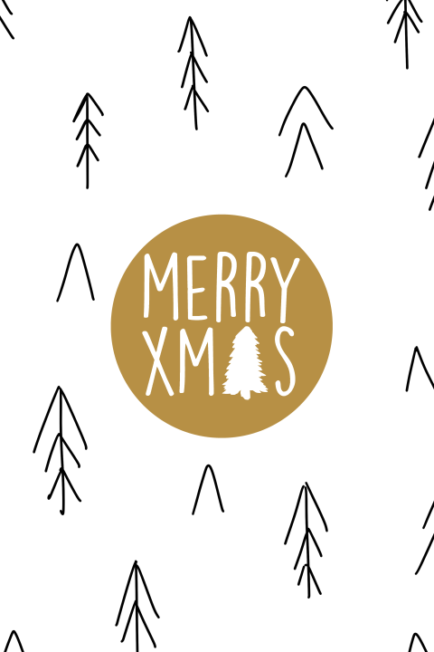 Kerstkaart Merry xmas