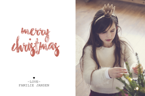 Kerstkaart brush foto