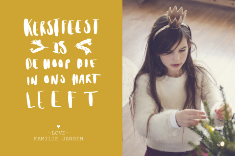 Kerstkaart Kerstfeest handlettering