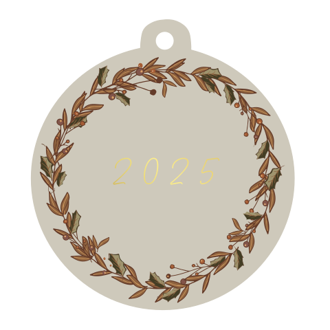 Kerstkaart kerstbal Stansvorm