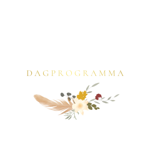 Dagprogramma kaart Bohemian Indian Summer goudfolie