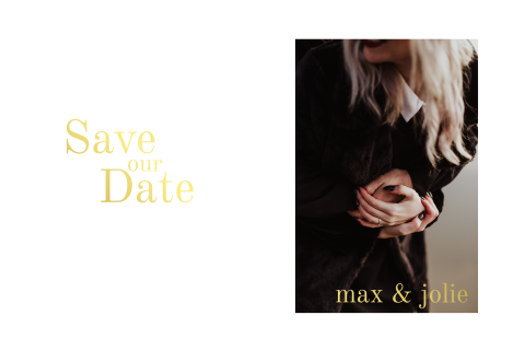 Save the Date kaart foto liggend