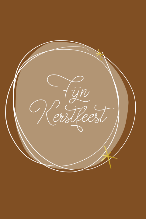 Kerstkaart rond Fijn Kerstfeest