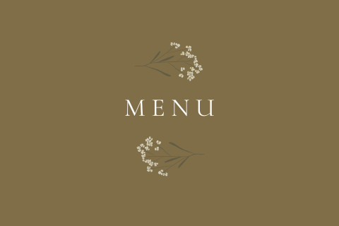 Menu kaart bloemen