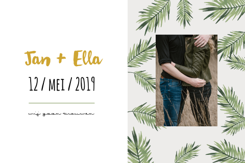 Trouwkaart Botanical foto