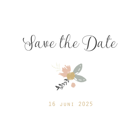 Save the date Flower krans