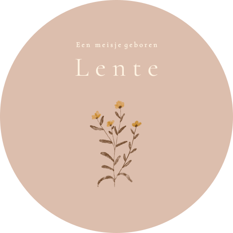Raamsticker rond bloem lente