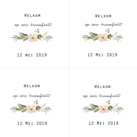 Diy label kraamfeest