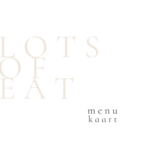 Menukaart typografie