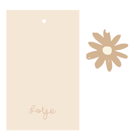 Geboortekaartje kaartje label bloem