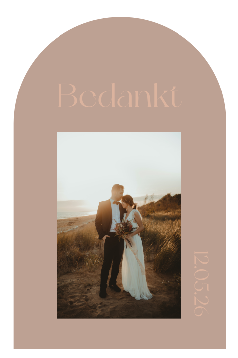 Bedankkaart minimalistisch lijntekening