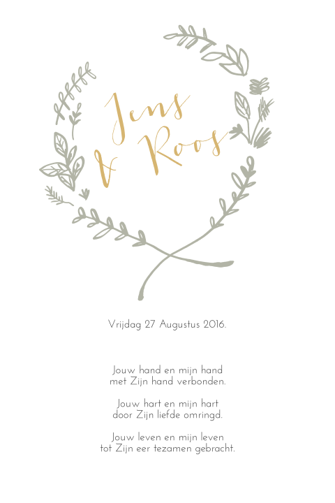 Nature Trouwkaart groen