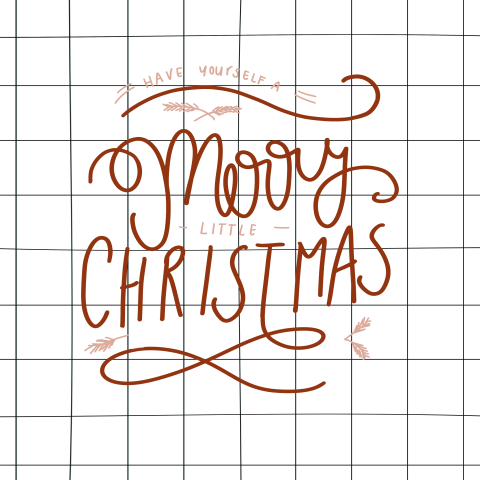 Kerstkaart ruit Merry Christmas