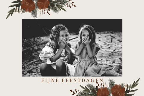 Foto kerstkaart bloemen