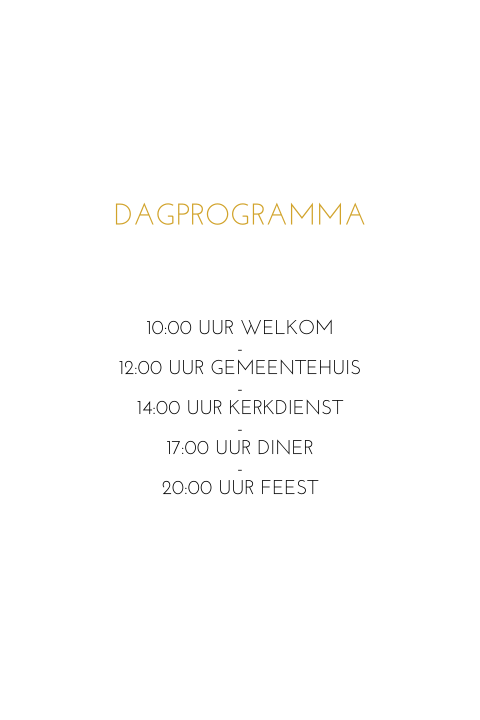 Dagprogramma Rozen oker geel