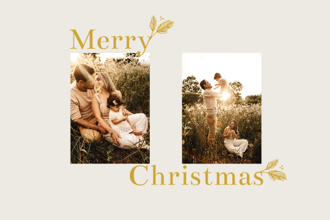 Kerstkaart foto's takjes