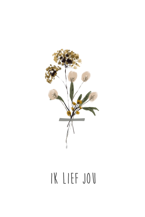 Wenskaart Ik lief jou