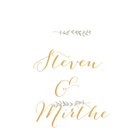 Trouwkaart spring gold