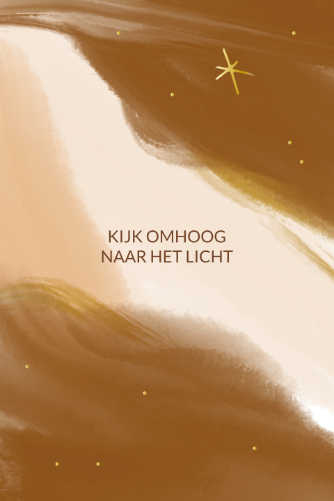 Kerstkaart watercolor ster