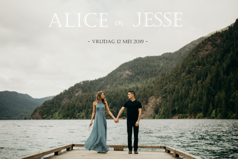 Trouwkaart Dennenboom