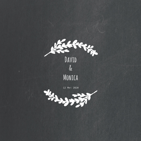 Trouwkaart blaadje takje