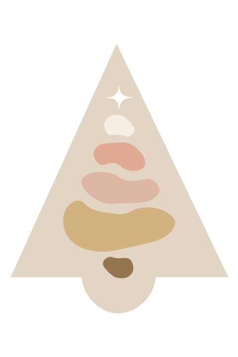Kerstkaart Stansvorm kerstboom