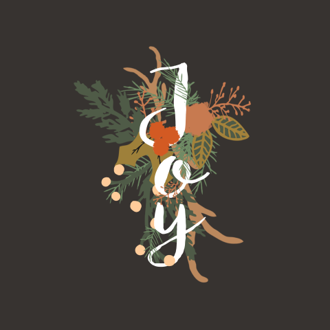 Kerstkaart Bloem Joy