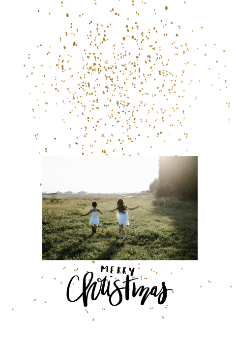 Kerstkaart foto confetti