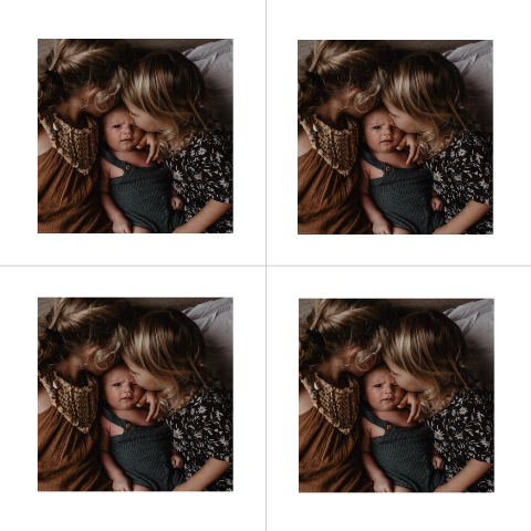 Foto DIY label kaartje vierkant