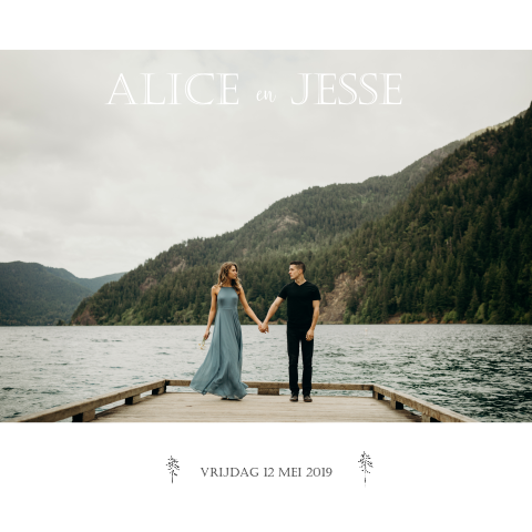 Trouwkaart Dennenboom