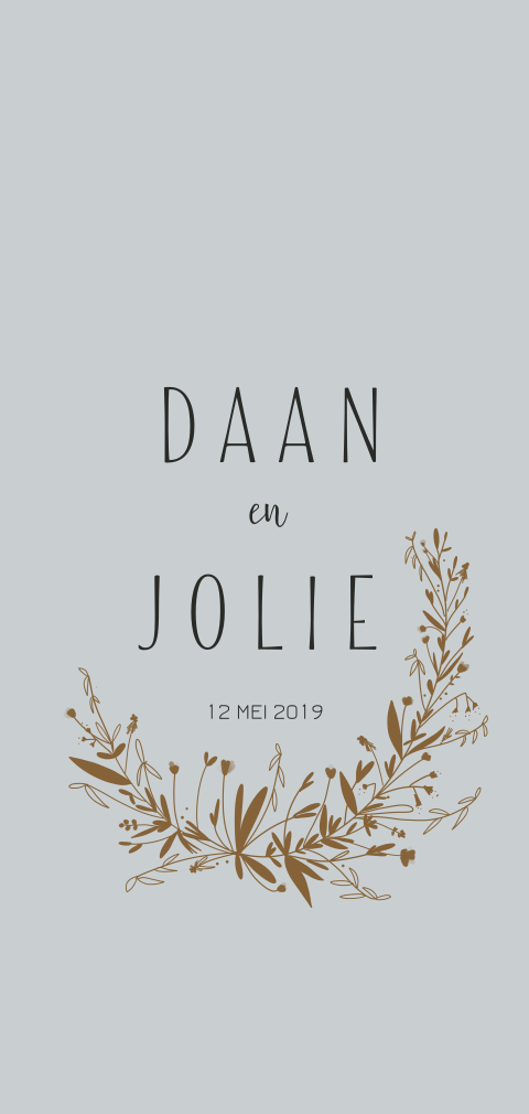 Trouwkaart Chique flowers